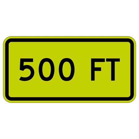Sign Solutions Usa 12 in Height, 24 in Width, Aluminum, Horizontal Rectangle DUS08DFY2412W16-2aP